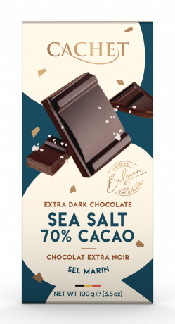 CACHET CLASSIC Extra horká čokoláda 70% - morská soľ